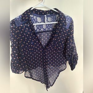 Owl Pattern Blouse [Animal Print, Unique, Quirky, Bought in NYC]